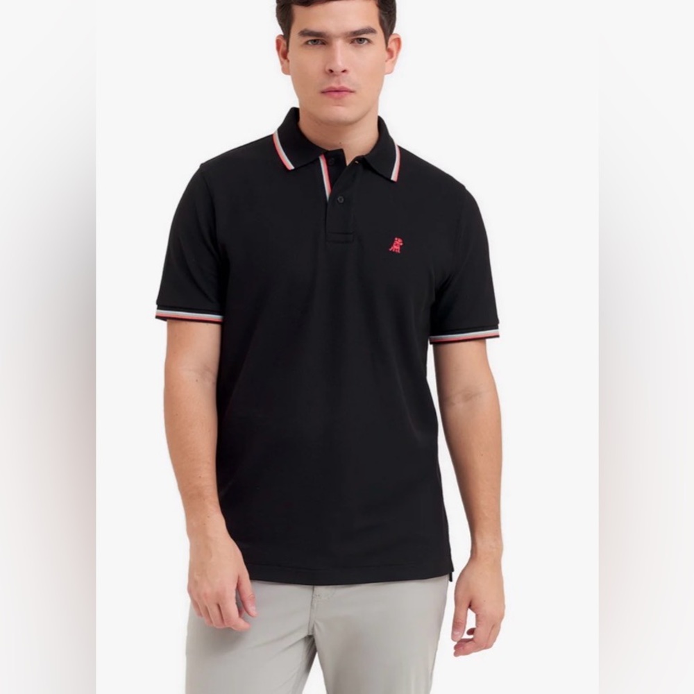 James Bark Men’s Multi Striped Polo Shirt